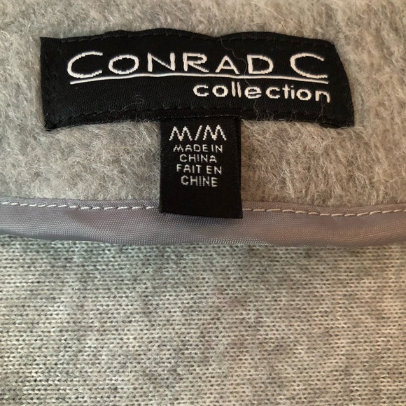 Conrad C Collection Wool Coat. Size medium . Grey with black,fuschia trim - Picture 2 of 6